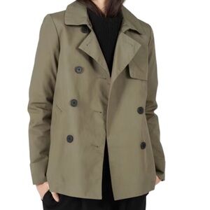 Everlane | The Swing Trench Short Trench Coat Olive Green Size XS